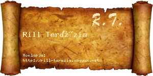 Rill Terézia névjegykártya